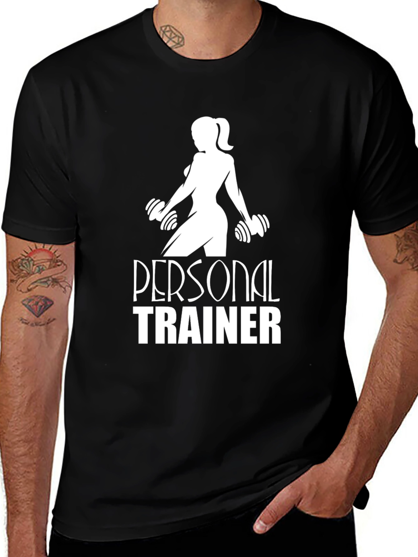 Personal Trainer Black T-Shirt - Fitness Apparel