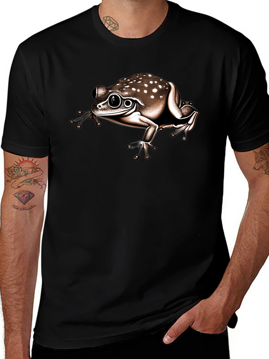 Frog Graphic Tee - Stylish Mens Black T-Shirt