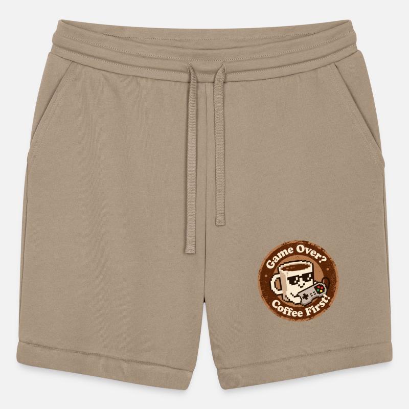 Retro Gaming Humor Coffee First Game Over