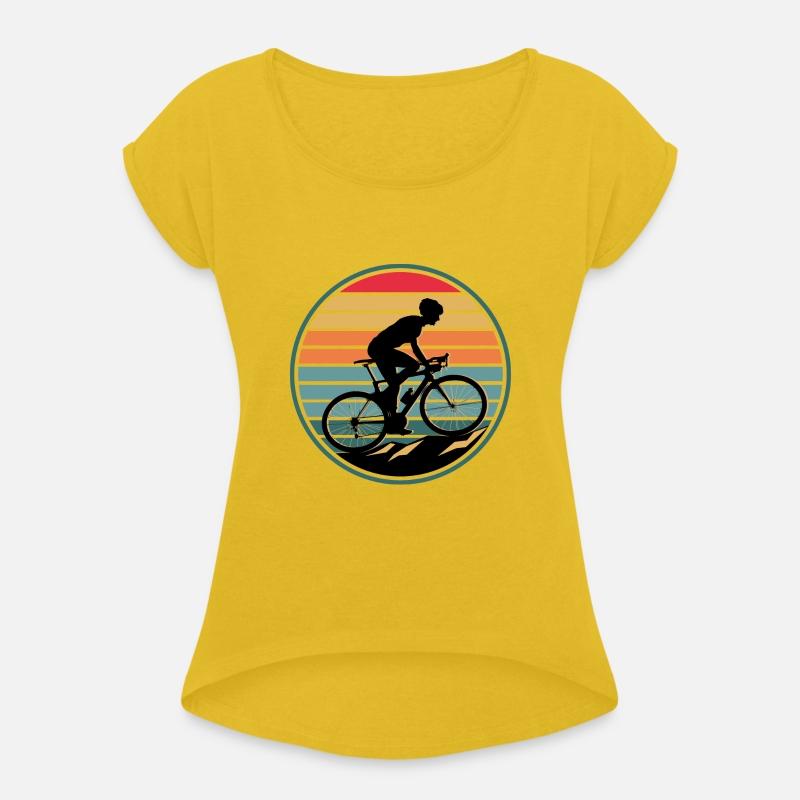 Retro mountain bike bicycle cyclist