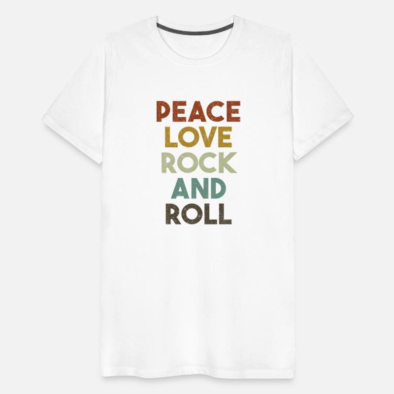 Retro Peace Love Rock And Roll