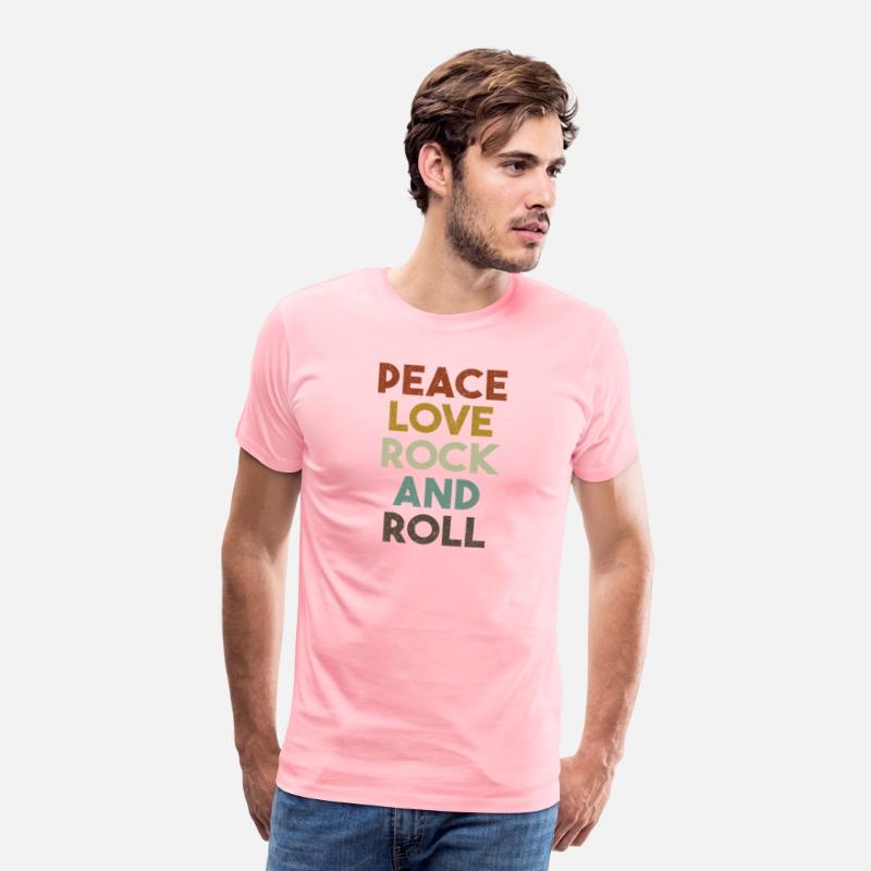 Retro Peace Love Rock And Roll