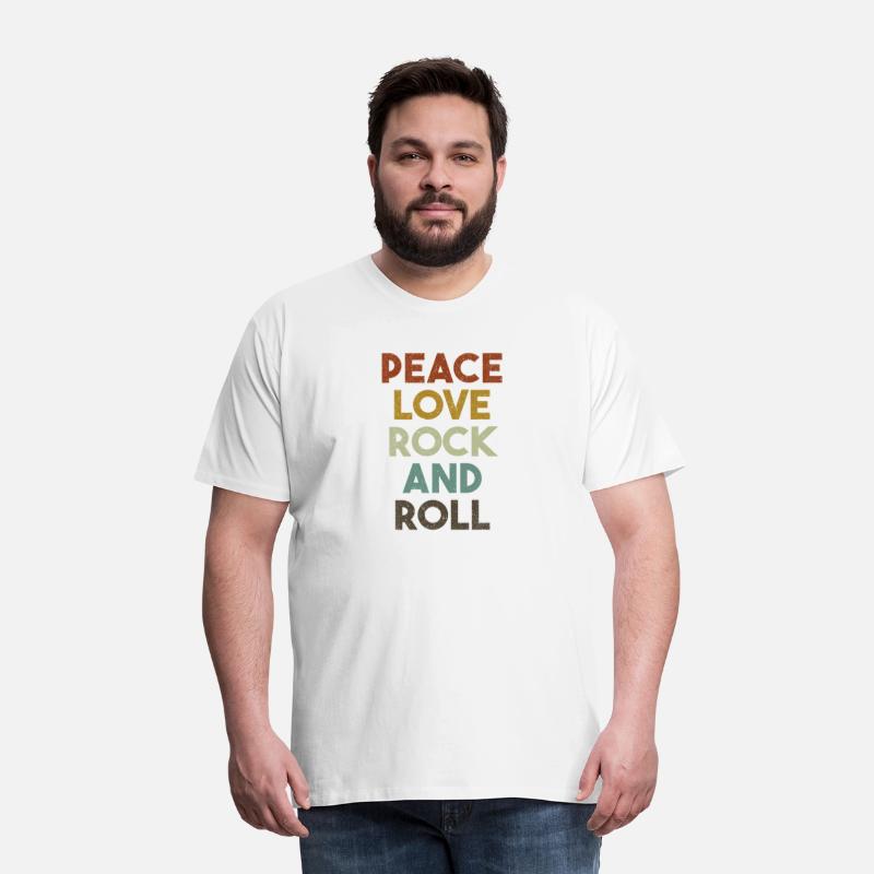 Retro Peace Love Rock And Roll