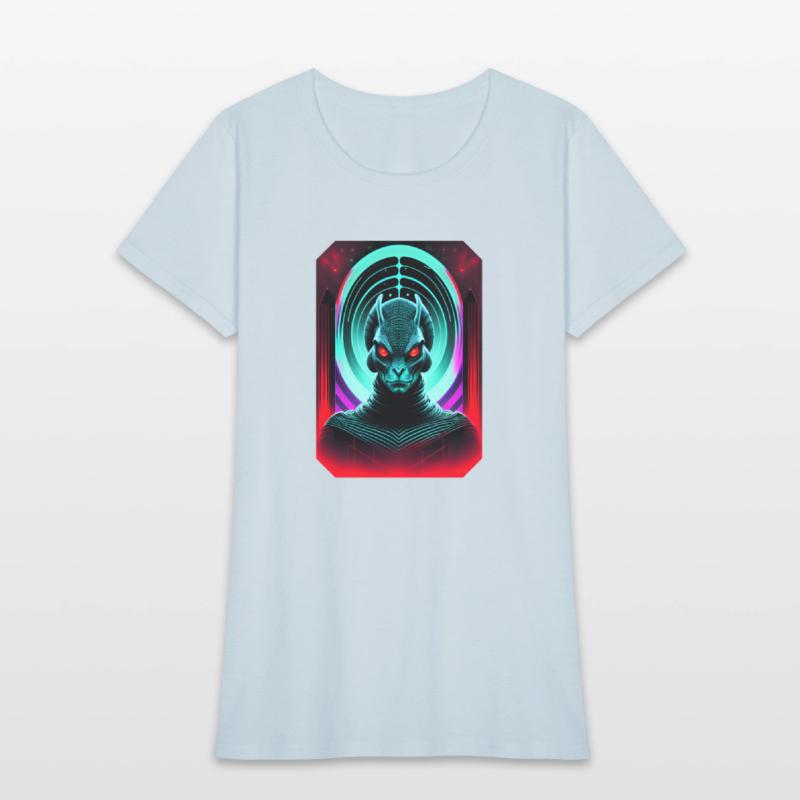 Retro Sci-Fi Reptilian Design Shirt v2