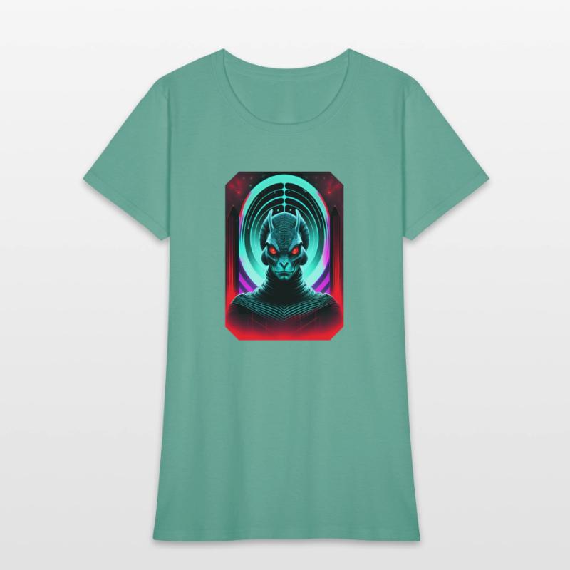 Retro Sci-Fi Reptilian Design Shirt v2