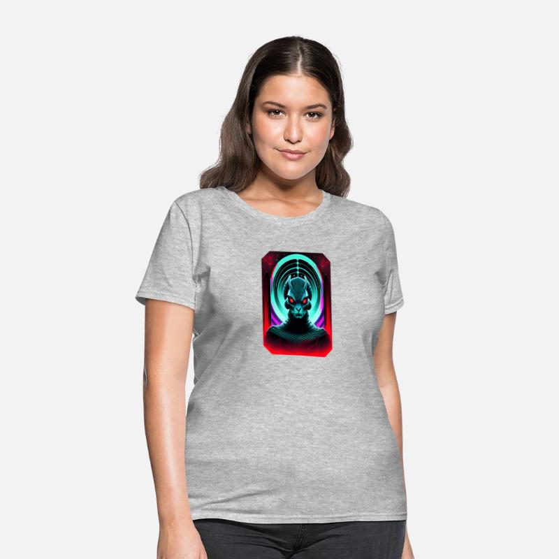 Retro Sci-Fi Reptilian Design Shirt v2