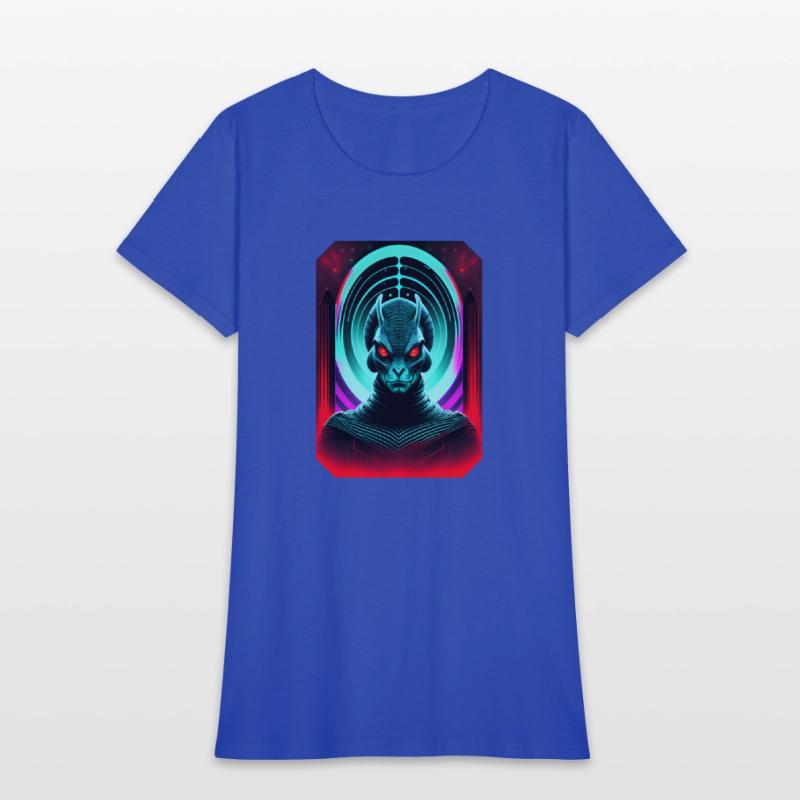 Retro Sci-Fi Reptilian Design Shirt v2