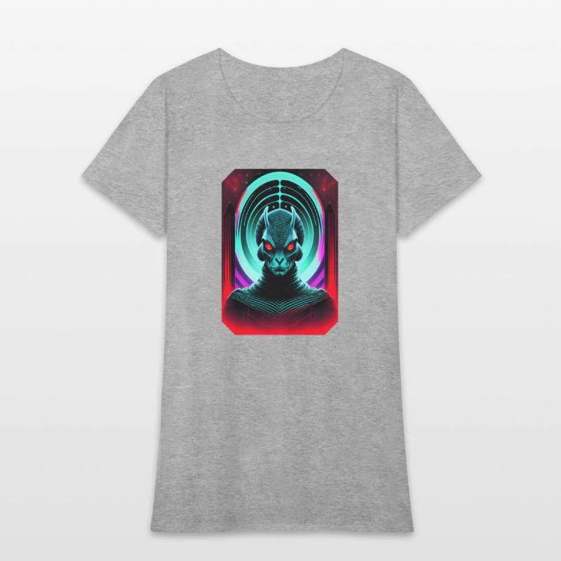 Retro Sci-Fi Reptilian Design Shirt v2