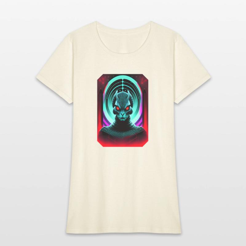 Retro Sci-Fi Reptilian Design Shirt v2