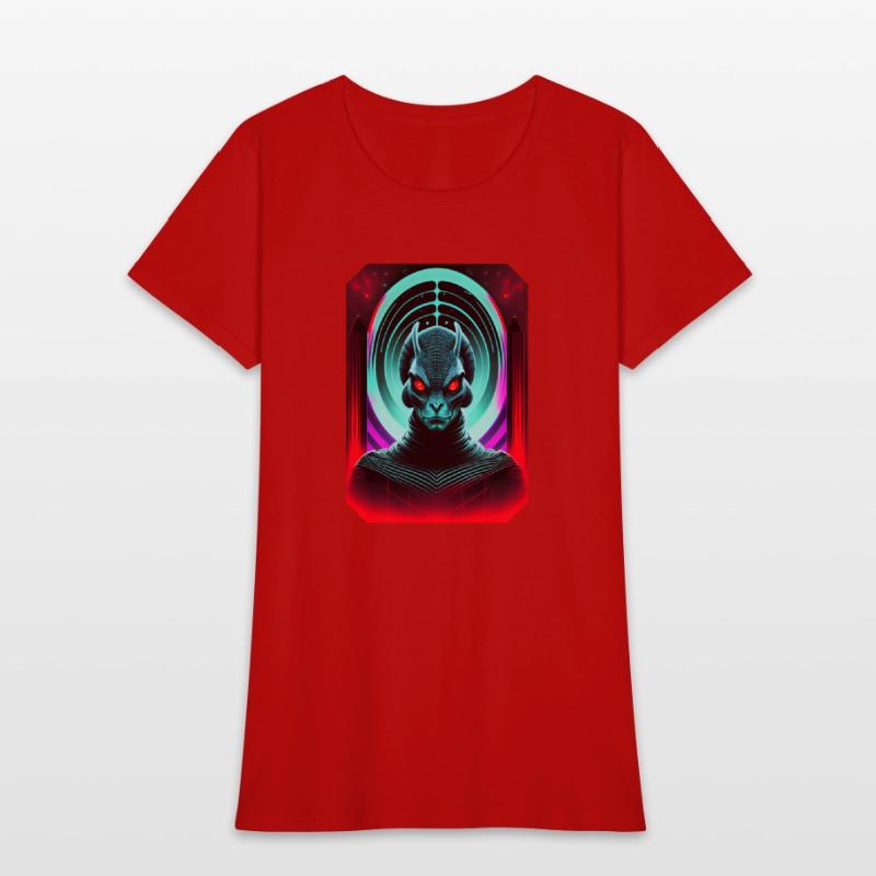 Retro Sci-Fi Reptilian Design Shirt v2