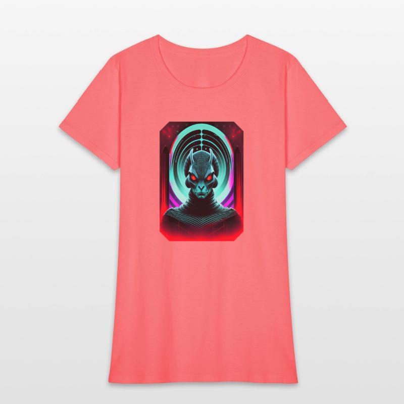 Retro Sci-Fi Reptilian Design Shirt v2