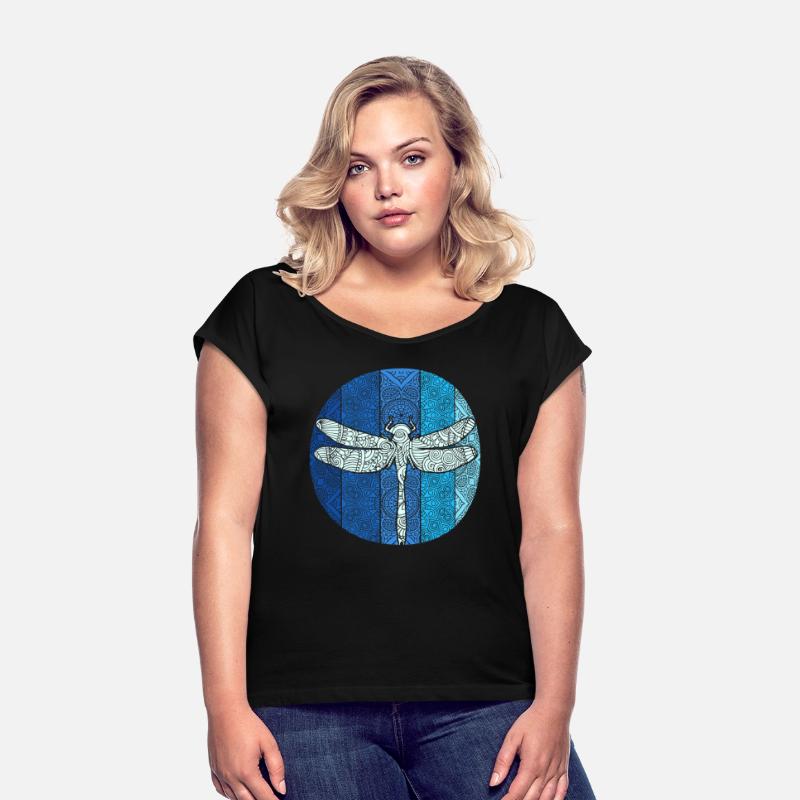 Retro Vintage Dragonfly Mandala Logo icon