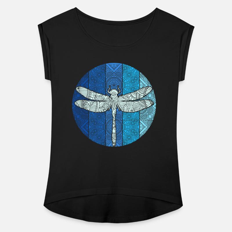 Retro Vintage Dragonfly Mandala Logo icon