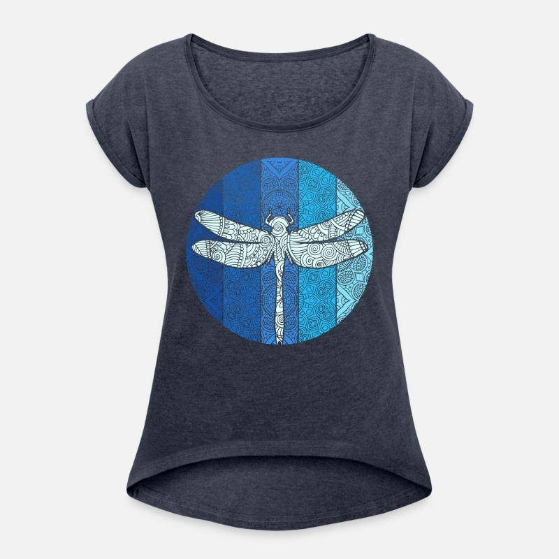 Retro Vintage Dragonfly Mandala Logo icon