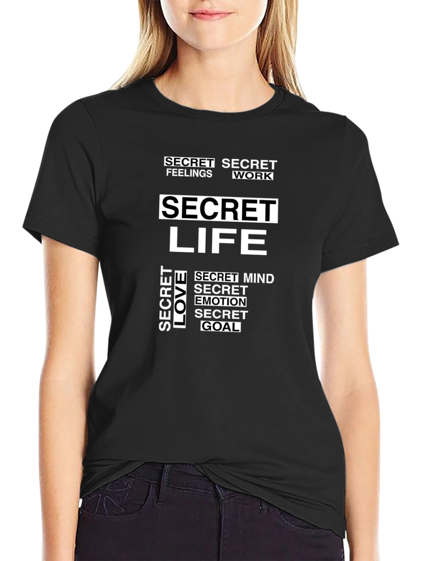 Secret Life Graphic Tee - Black
