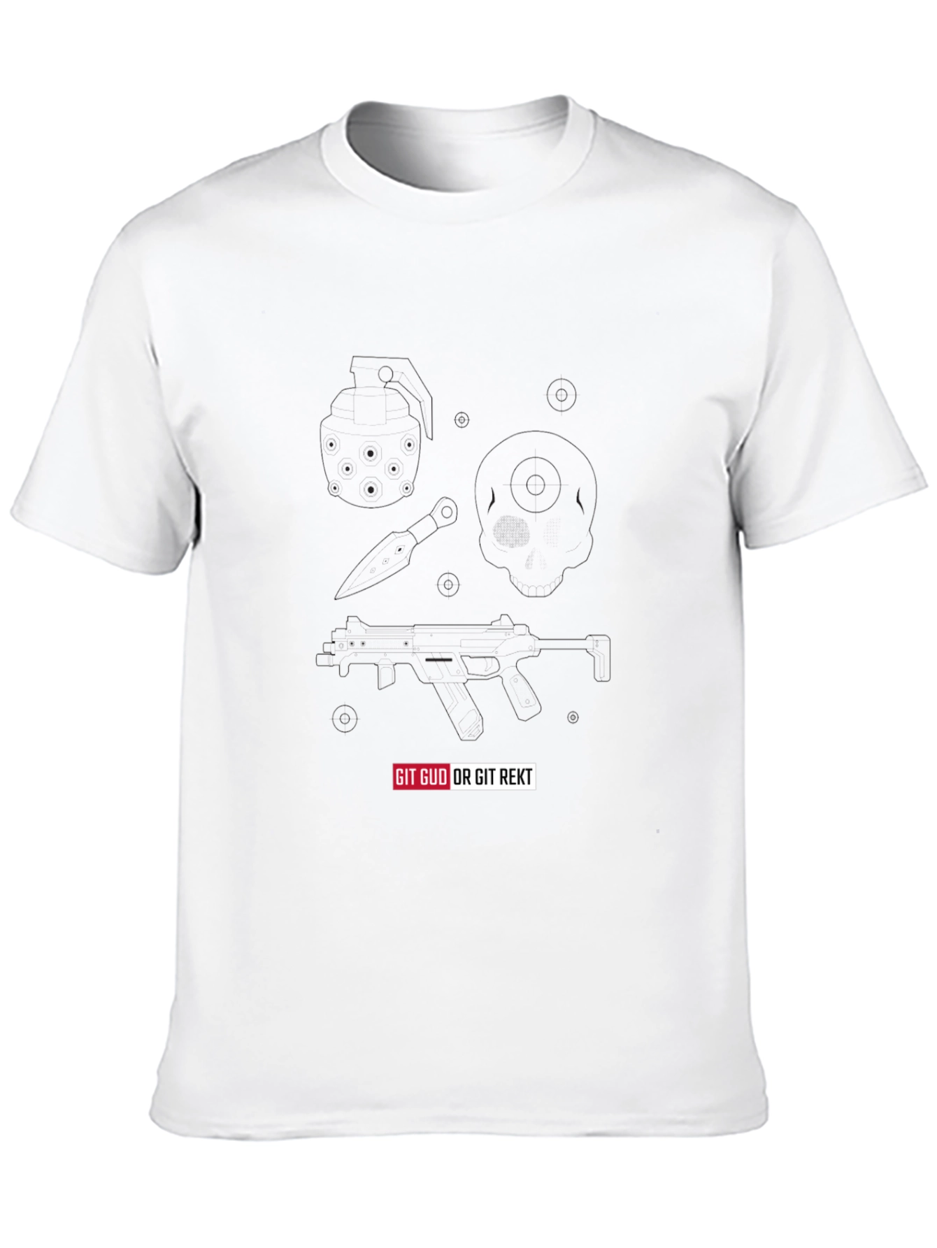 Git Gud or Git Rekt Black T-Shirt