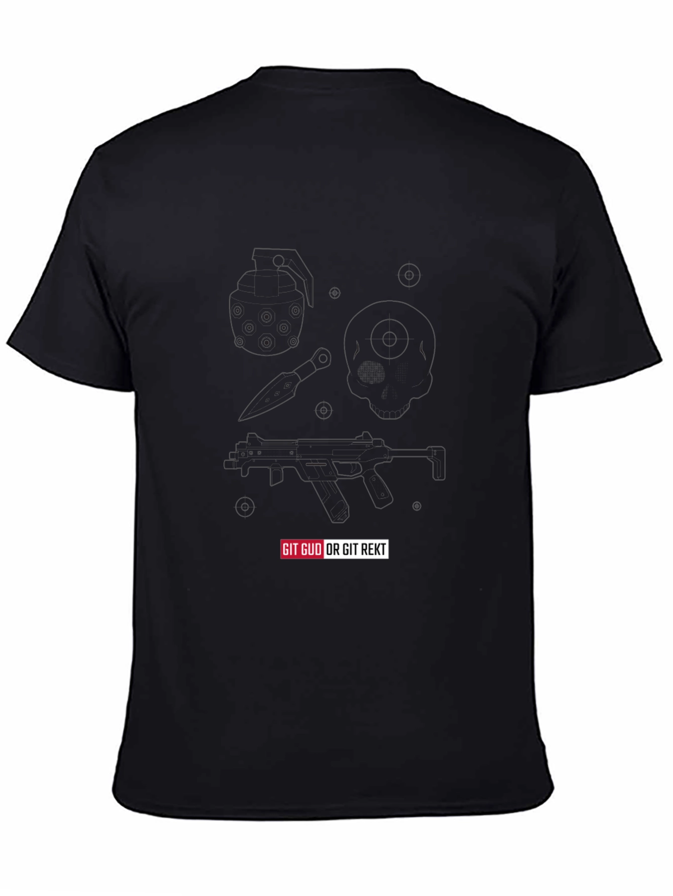 Git Gud or Git Rekt Black T-Shirt