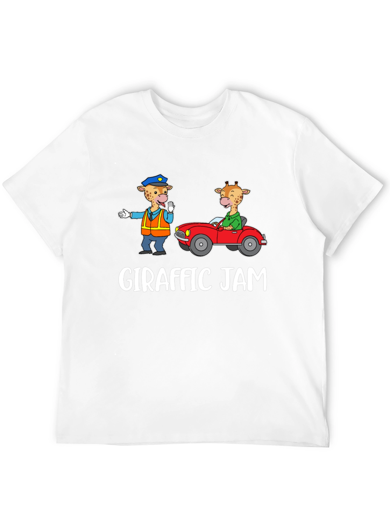 Giraffe Traffic Jam Graphic T-Shirt