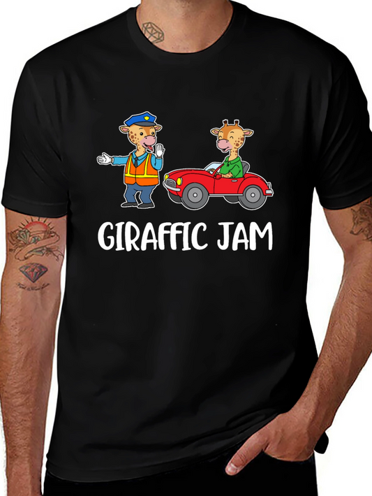 Giraffe Traffic Jam Graphic T-Shirt