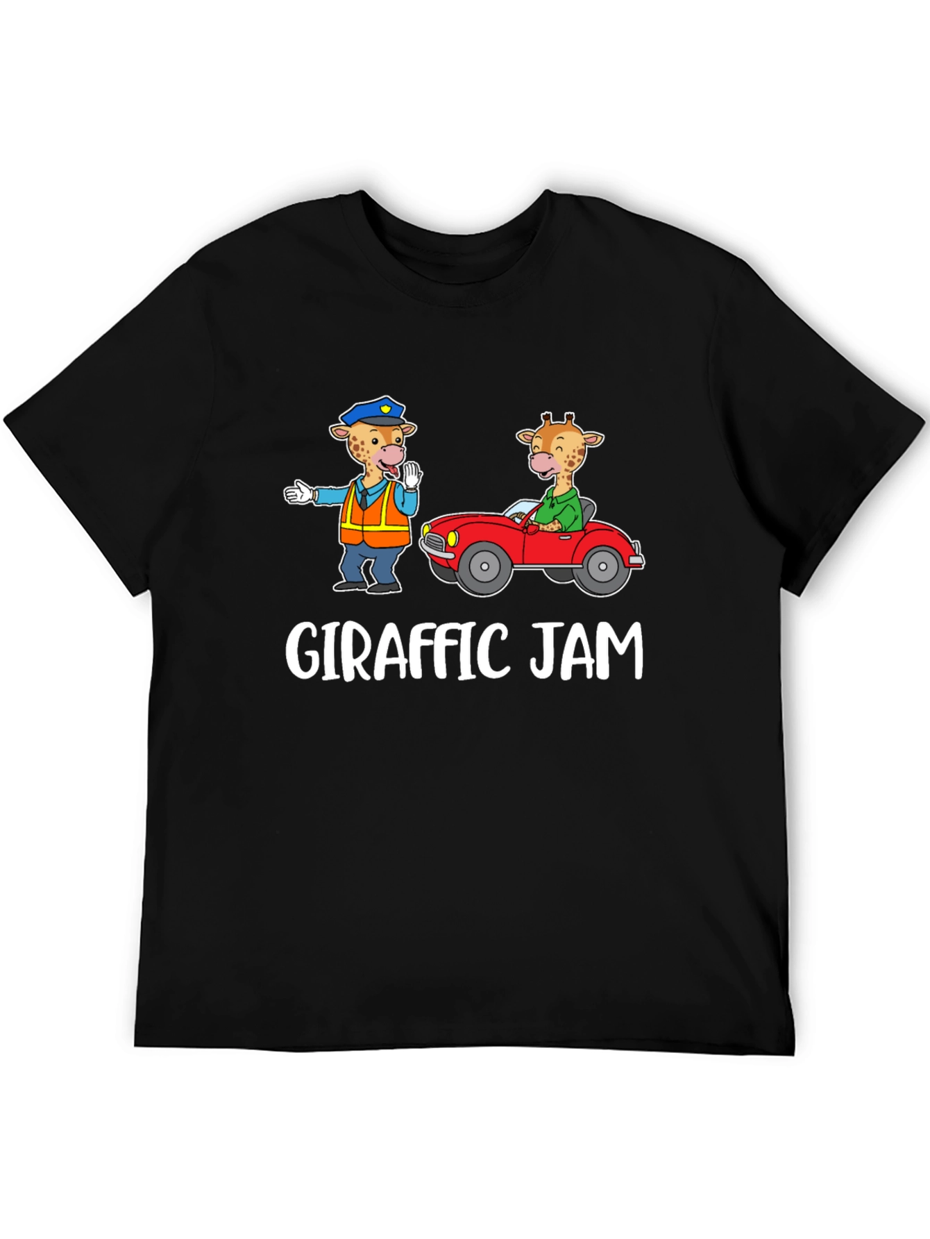 Giraffe Traffic Jam Graphic T-Shirt