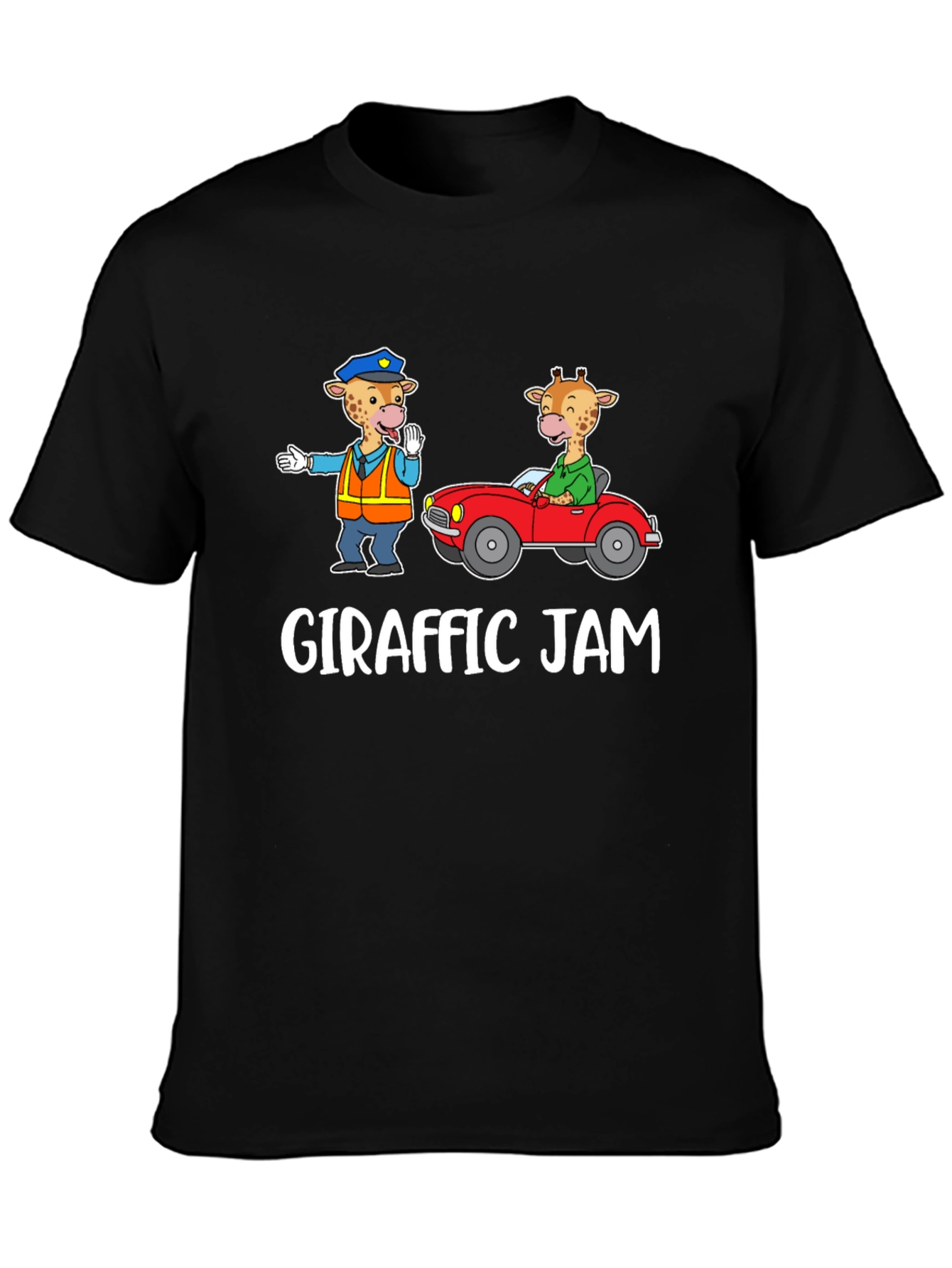 Giraffe Traffic Jam Graphic T-Shirt