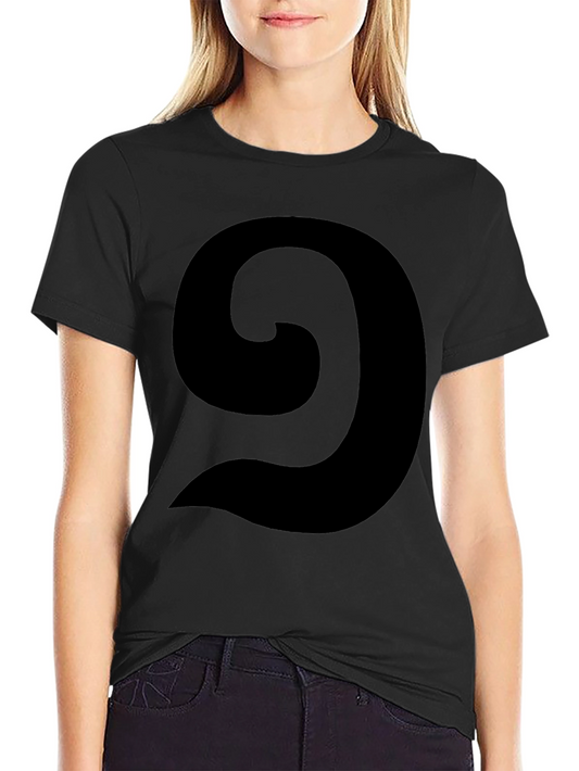 Abstract Swirl Graphic Black T-Shirt - Casual Style