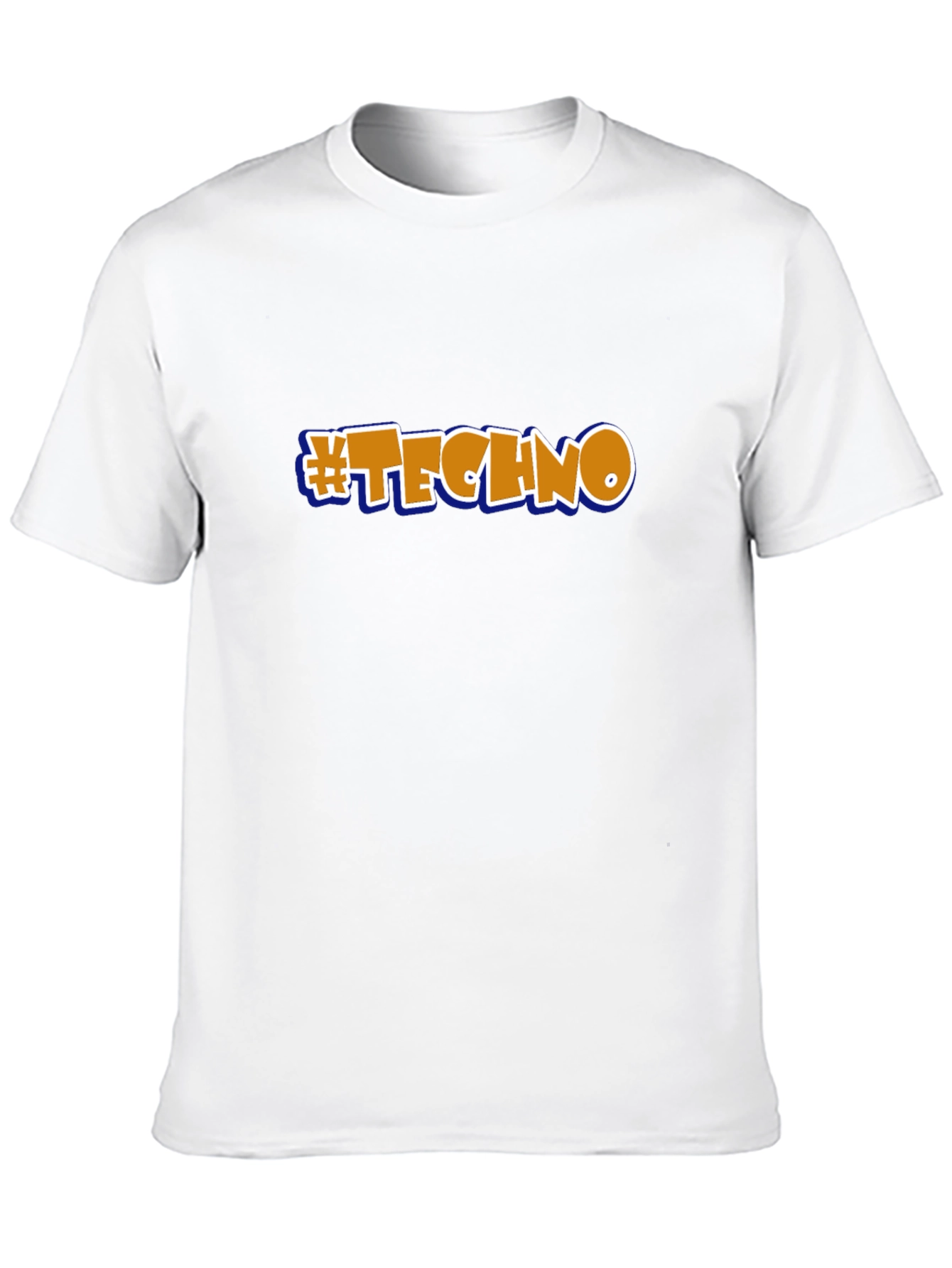 Techno Graphic T-Shirt - Black Crew Neck Tee