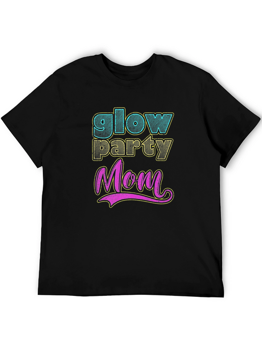 Glow Party Mom T-Shirt - Fun Neon Design