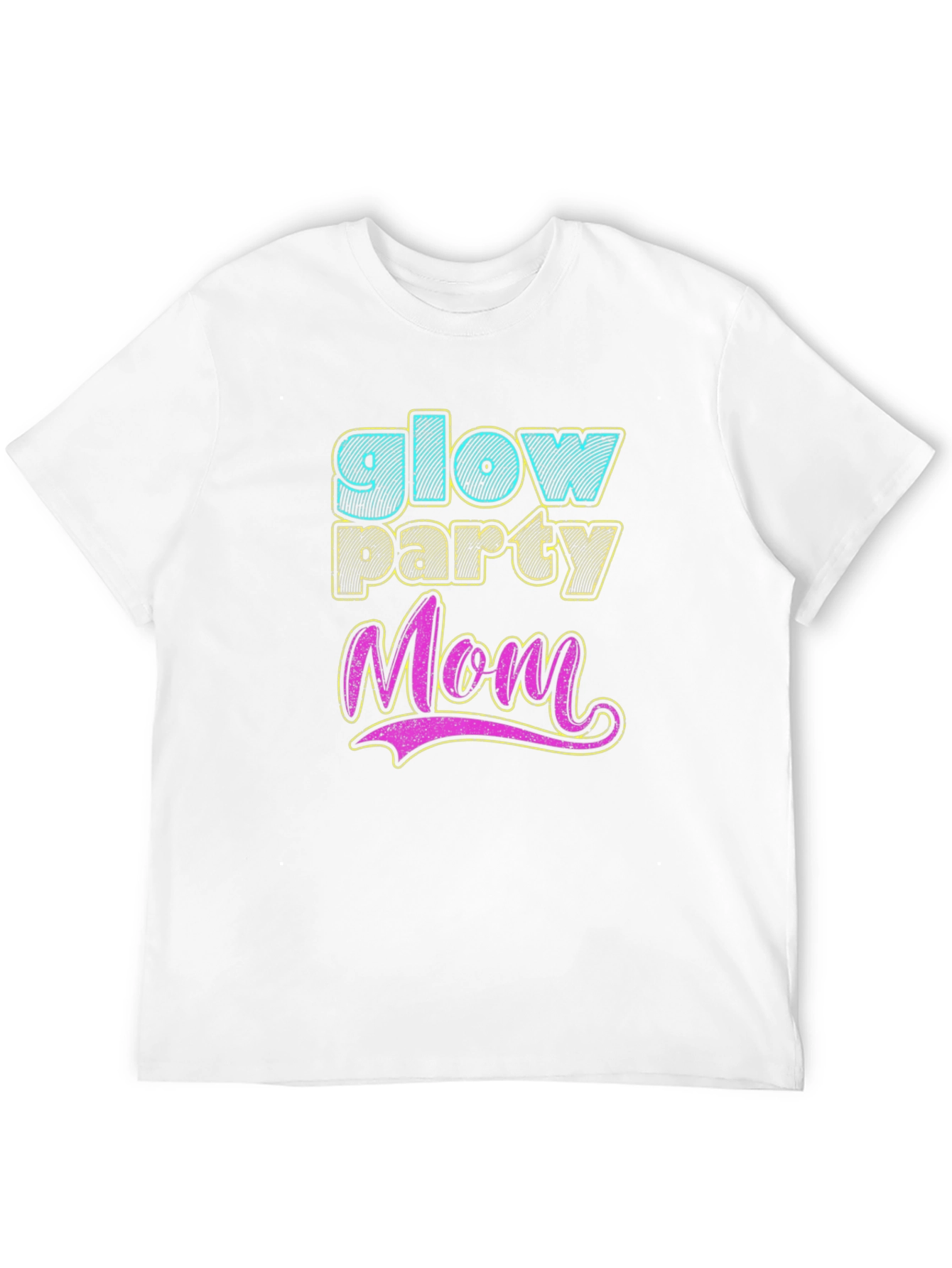 Glow Party Mom T-Shirt - Fun Neon Design