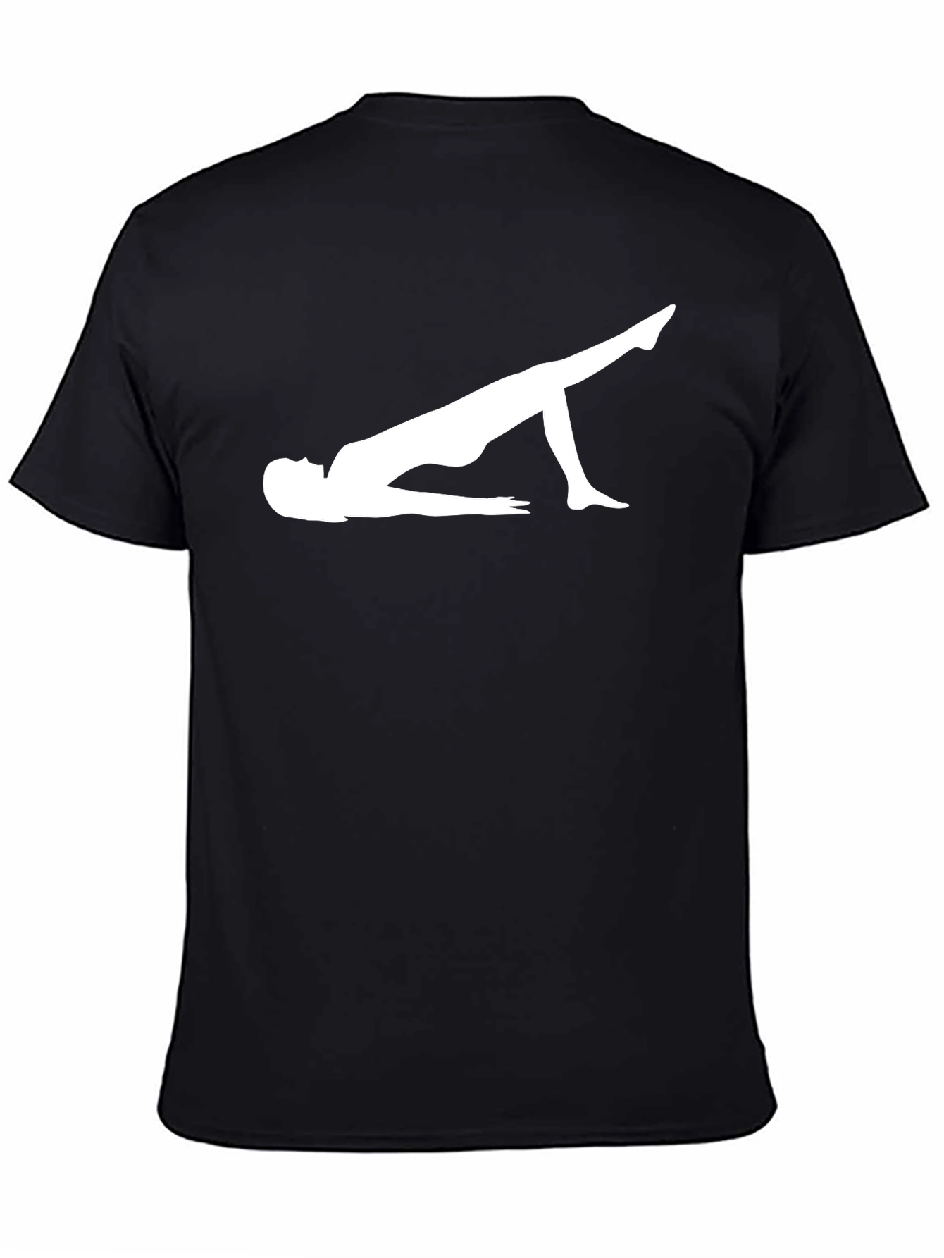 Pilates Pose Black T-Shirt - Unisex