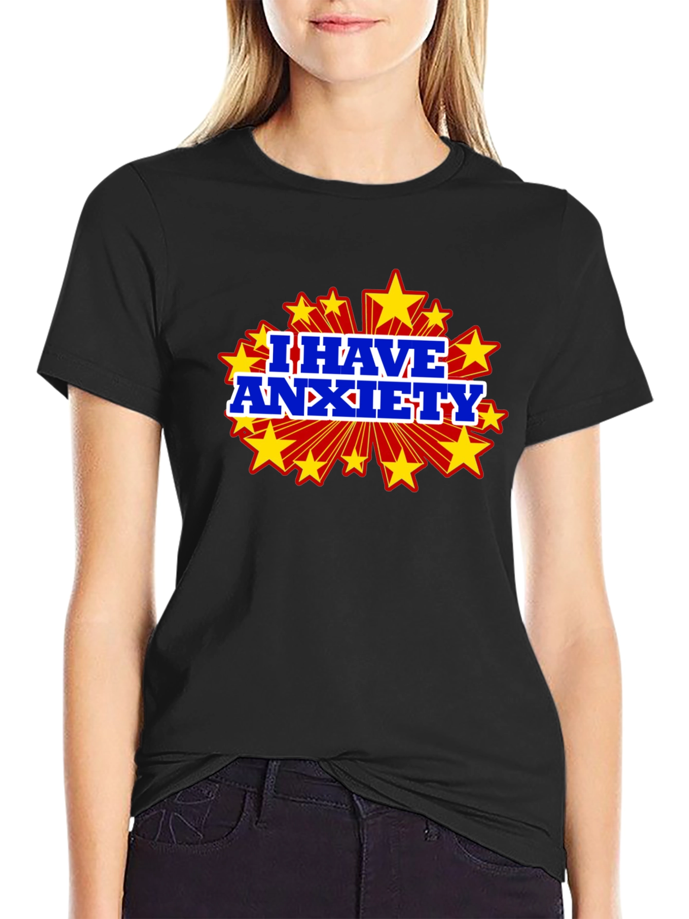 I Have Anxiety Graphic Tee - Black Cotton T-Shirt