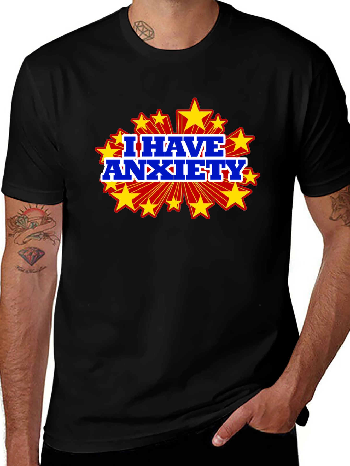 I Have Anxiety Graphic Tee - Black Cotton T-Shirt