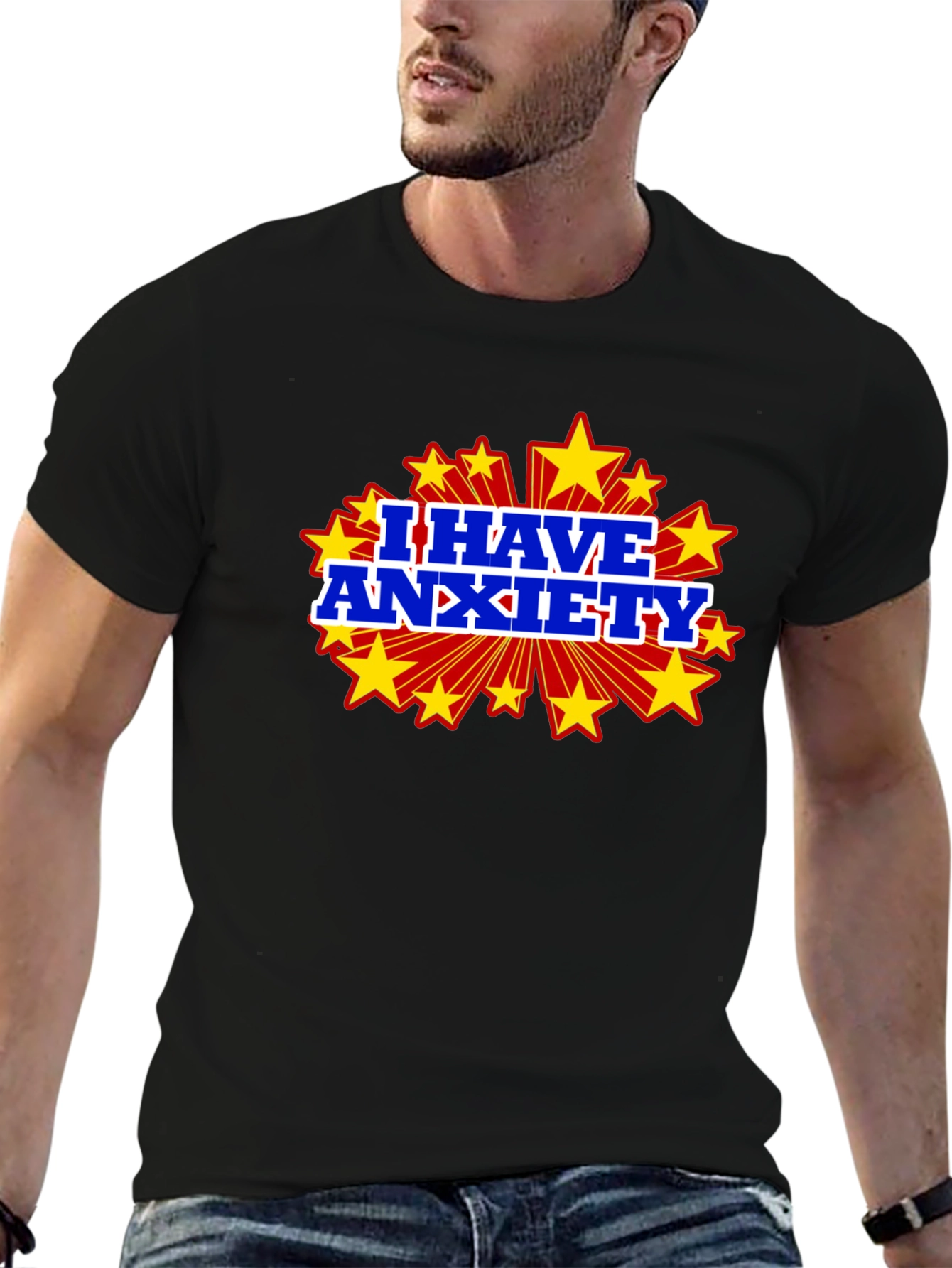 I Have Anxiety Graphic Tee - Black Cotton T-Shirt