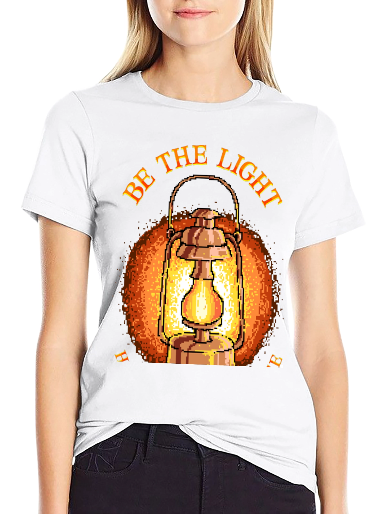 Be the Light T-Shirt - Pixel Art Lantern