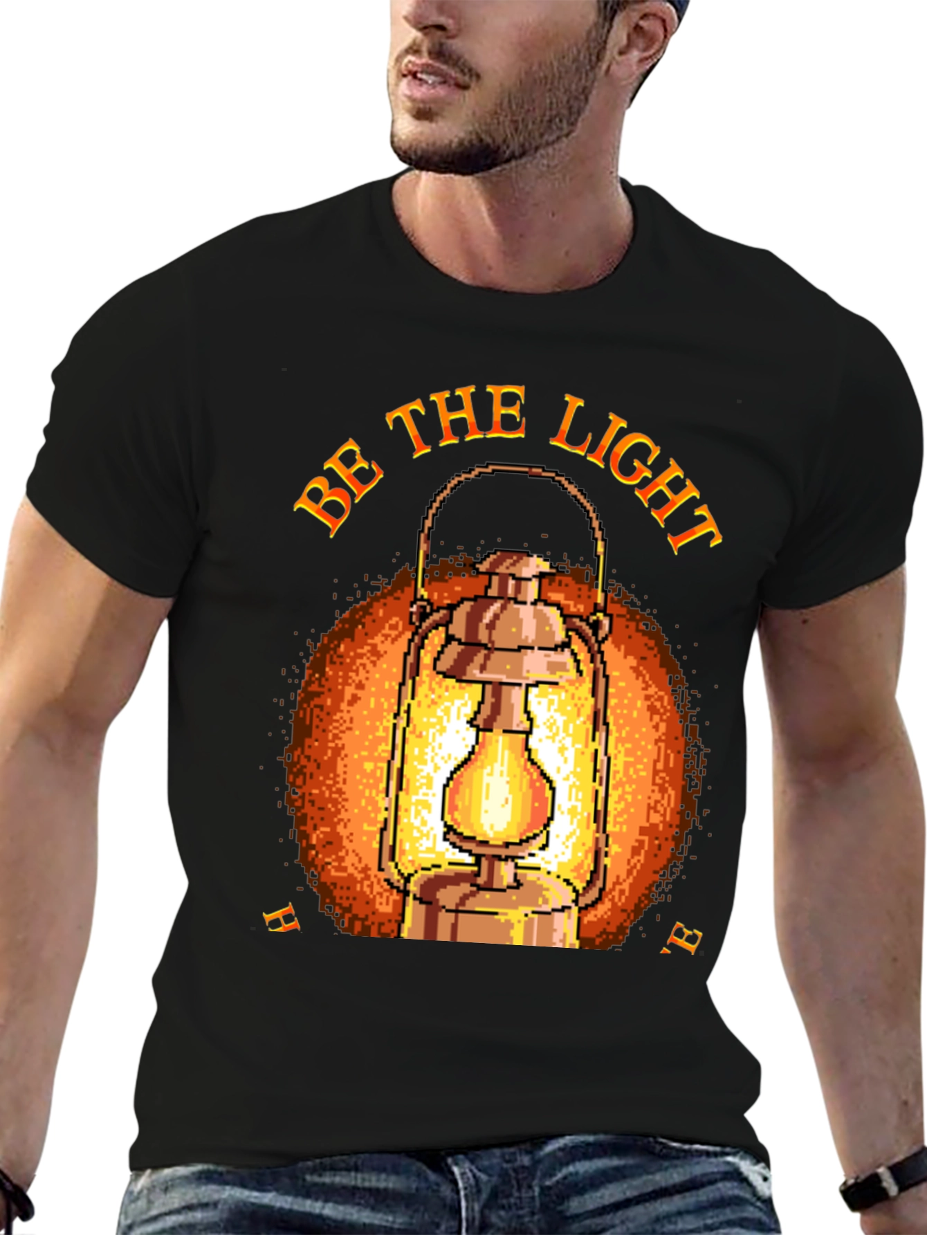 Be the Light T-Shirt - Pixel Art Lantern