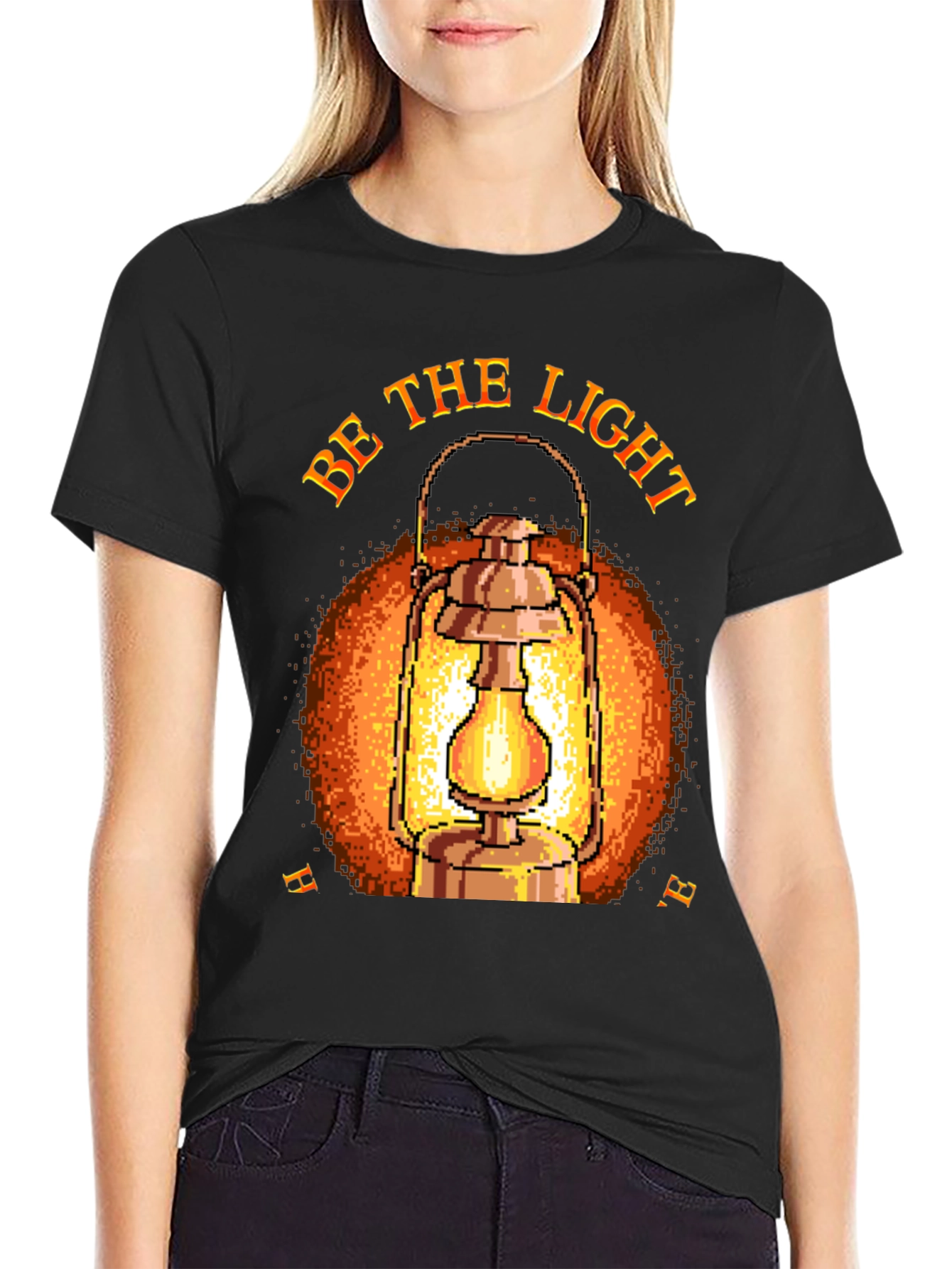 Be the Light T-Shirt - Pixel Art Lantern