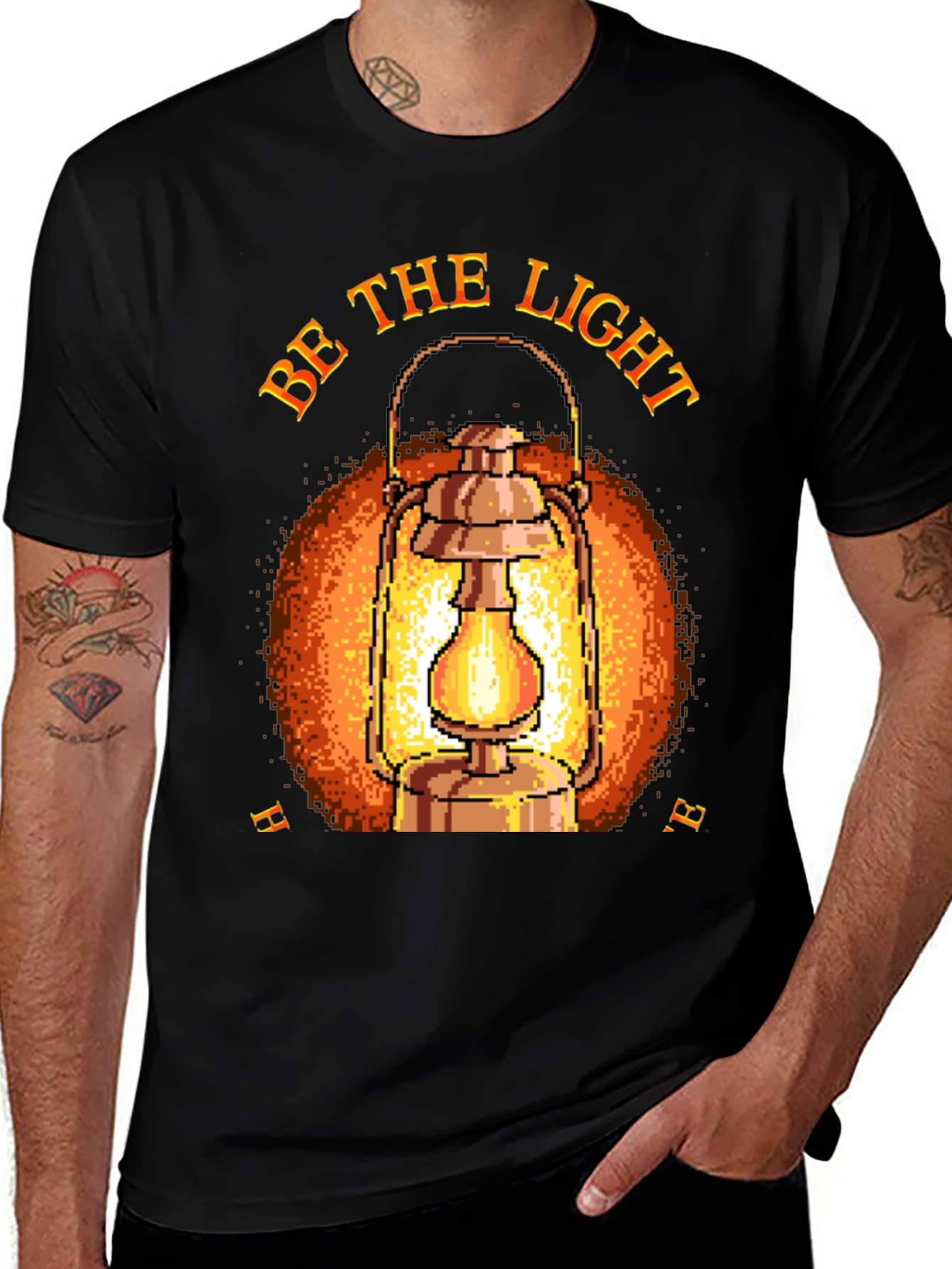 Be the Light T-Shirt - Pixel Art Lantern