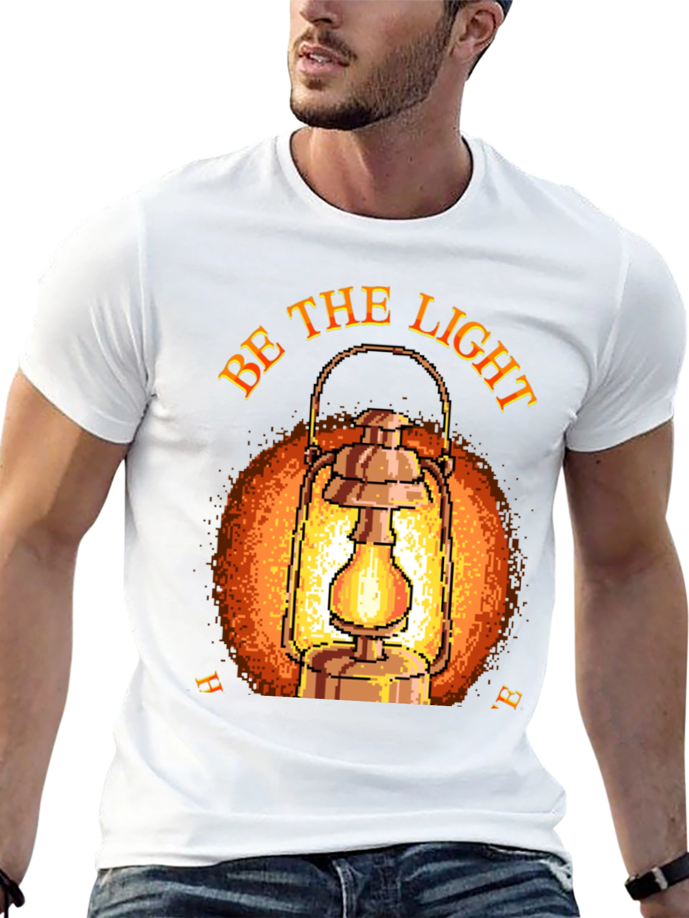 Be the Light T-Shirt - Pixel Art Lantern