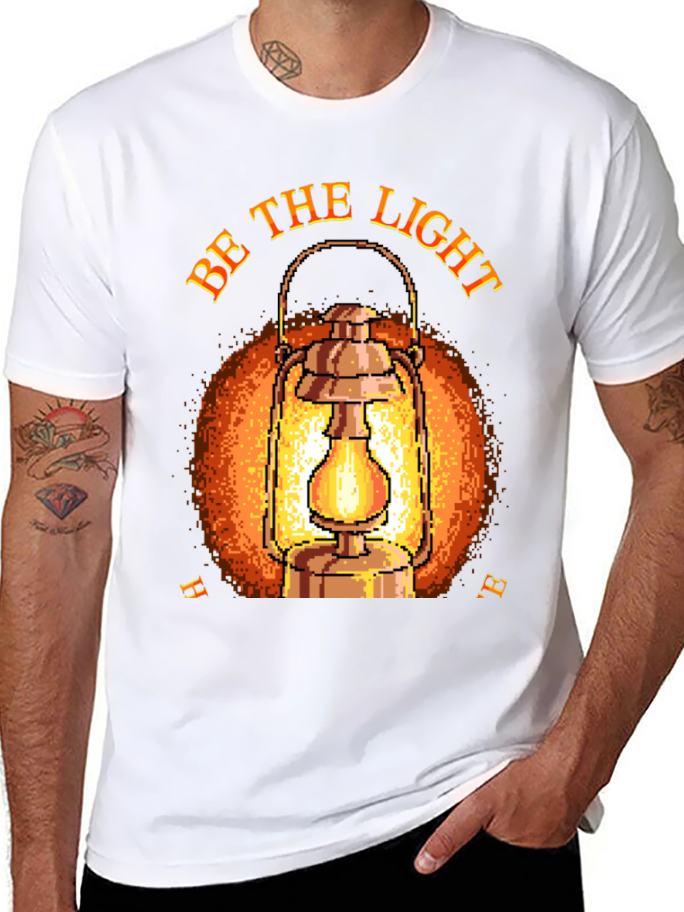 Be the Light T-Shirt - Pixel Art Lantern