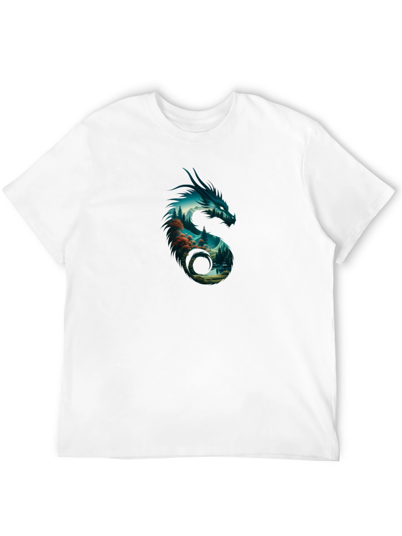 Dragon Landscape Black T-Shirt