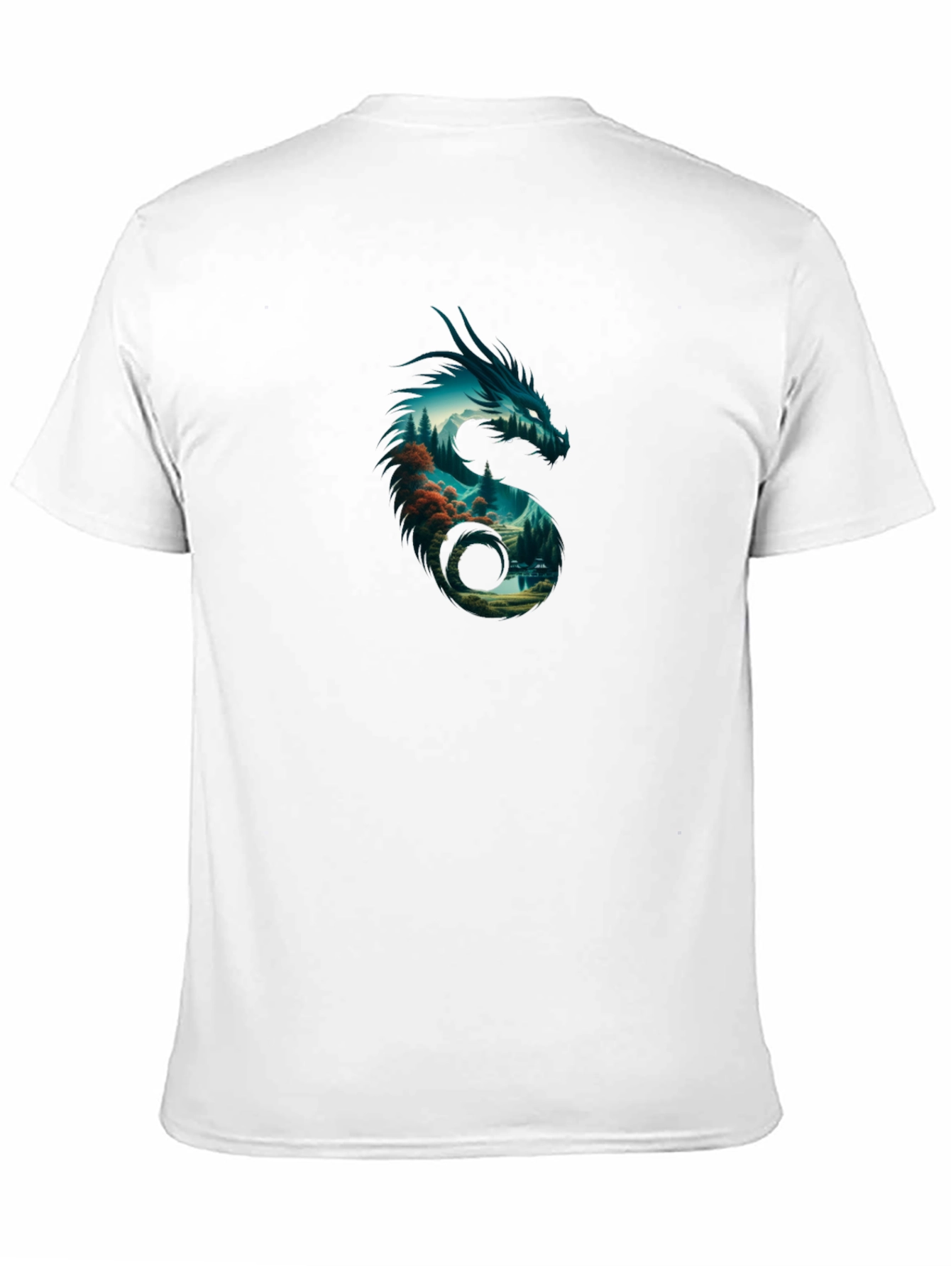 Dragon Landscape Black T-Shirt