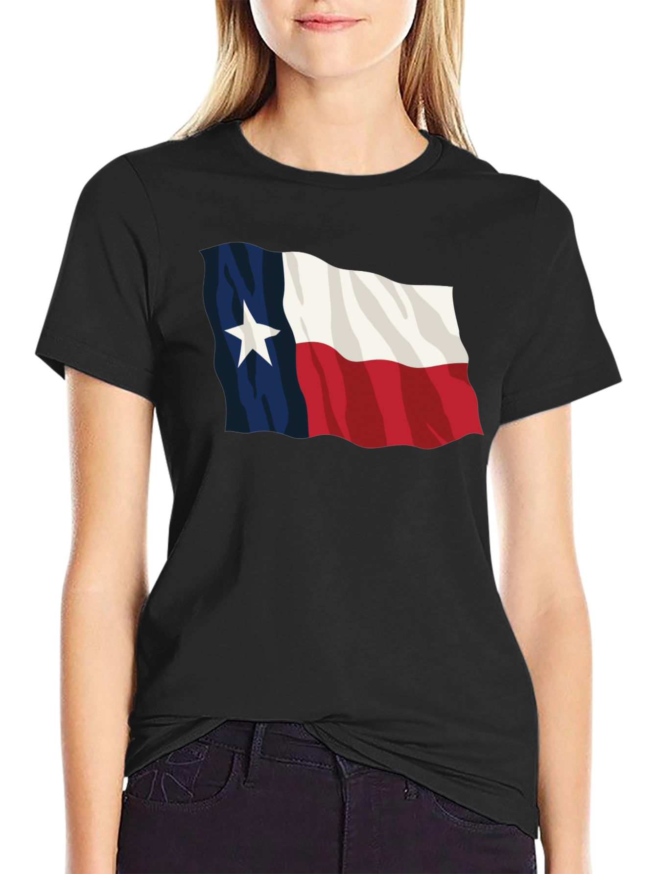 Texas Flag Black T-Shirt