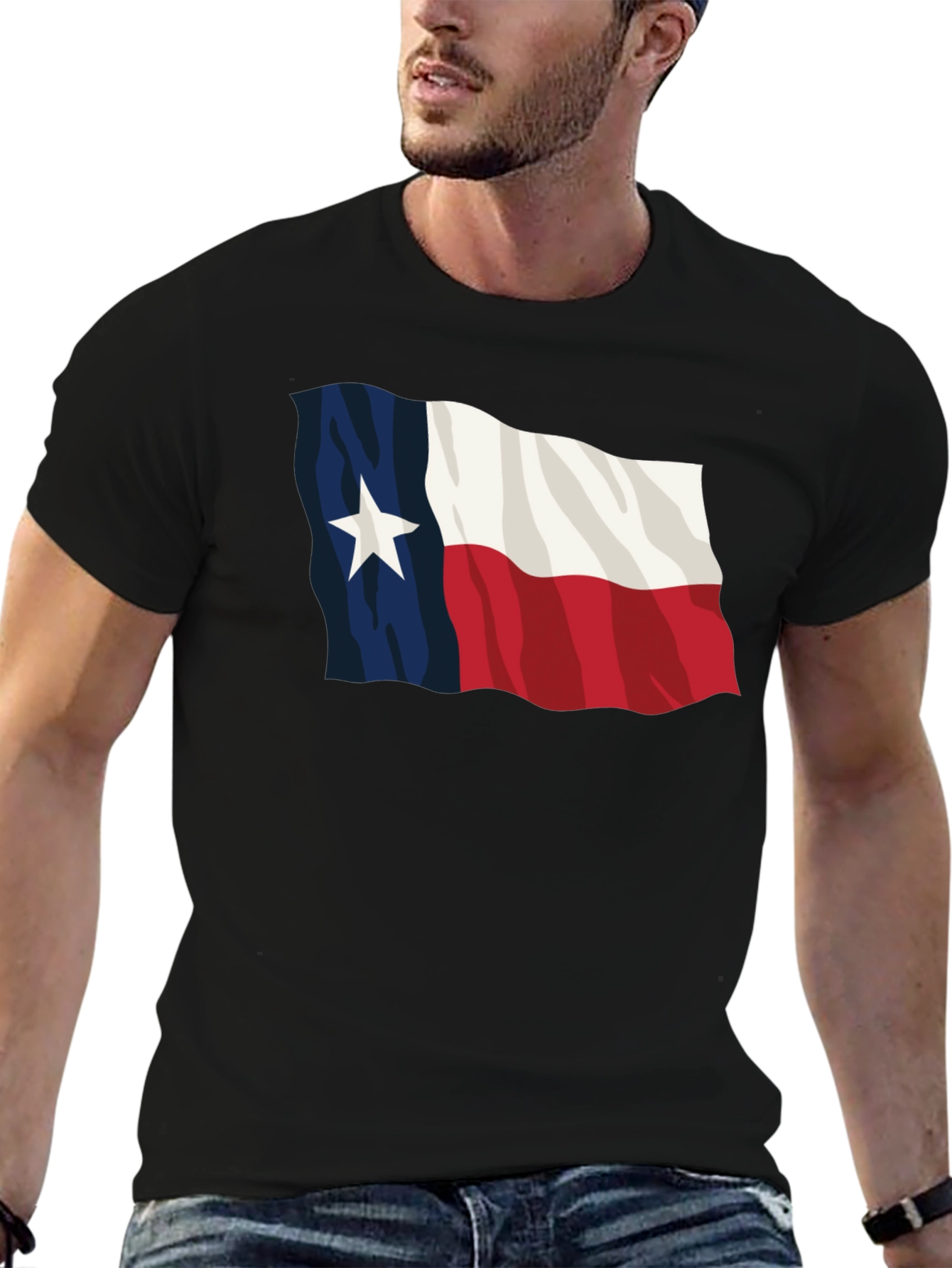 Texas Flag Black T-Shirt