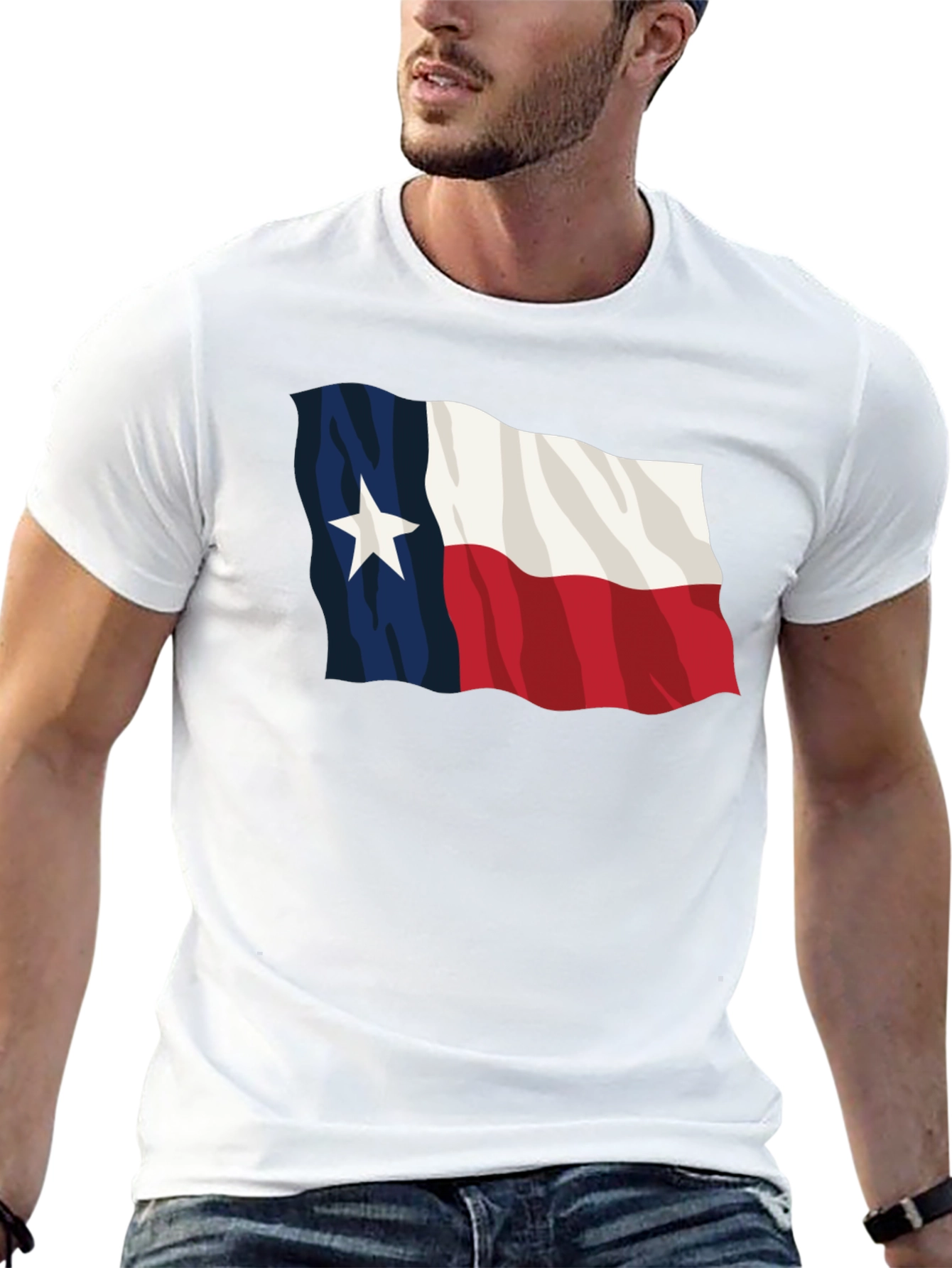 Texas Flag Black T-Shirt