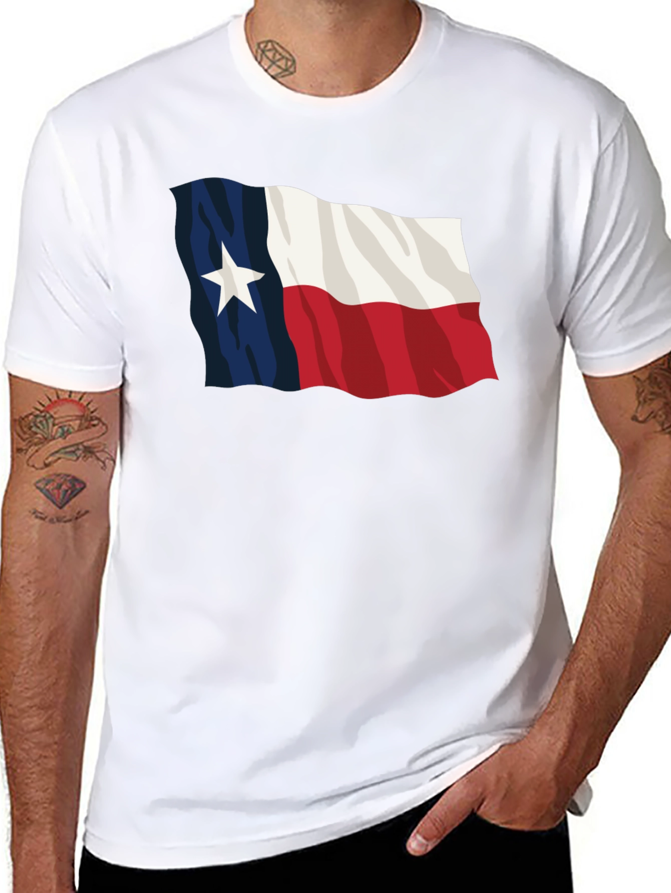 Texas Flag Black T-Shirt