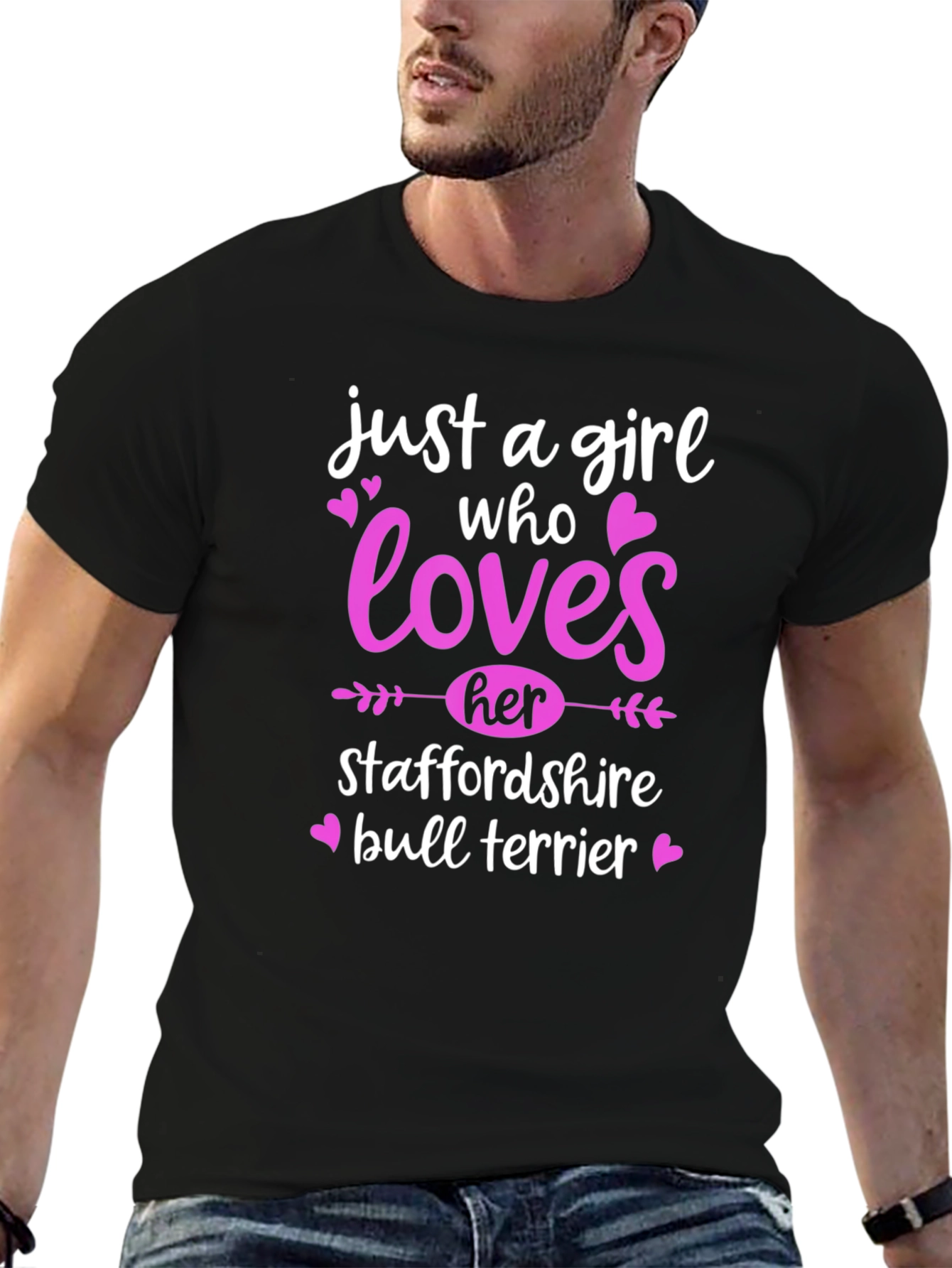 Girl Who Loves Staffordshire Bull Terrier T-Shirt