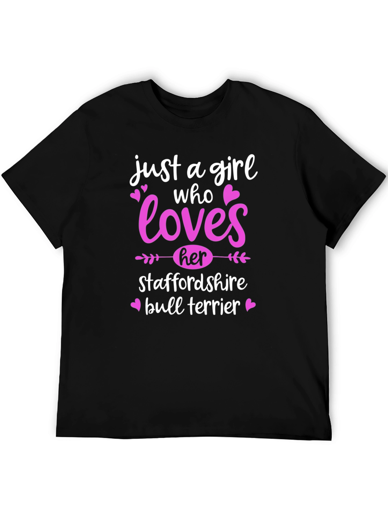 Girl Who Loves Staffordshire Bull Terrier T-Shirt
