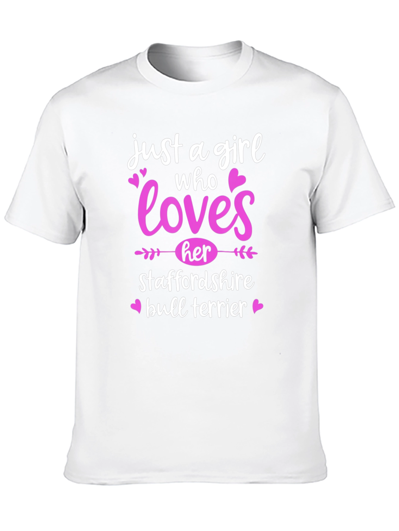 Girl Who Loves Staffordshire Bull Terrier T-Shirt
