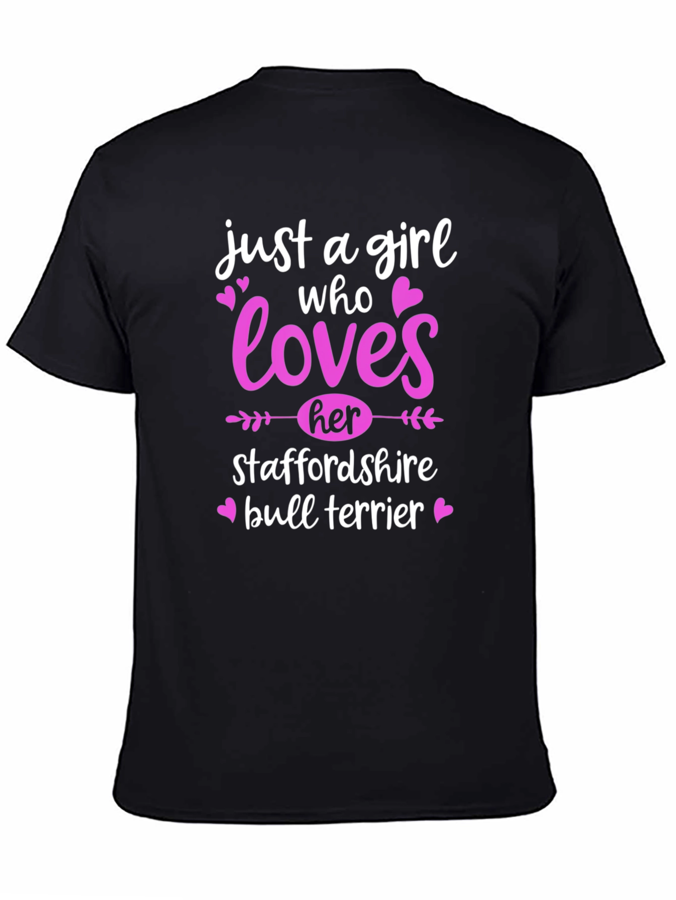 Girl Who Loves Staffordshire Bull Terrier T-Shirt