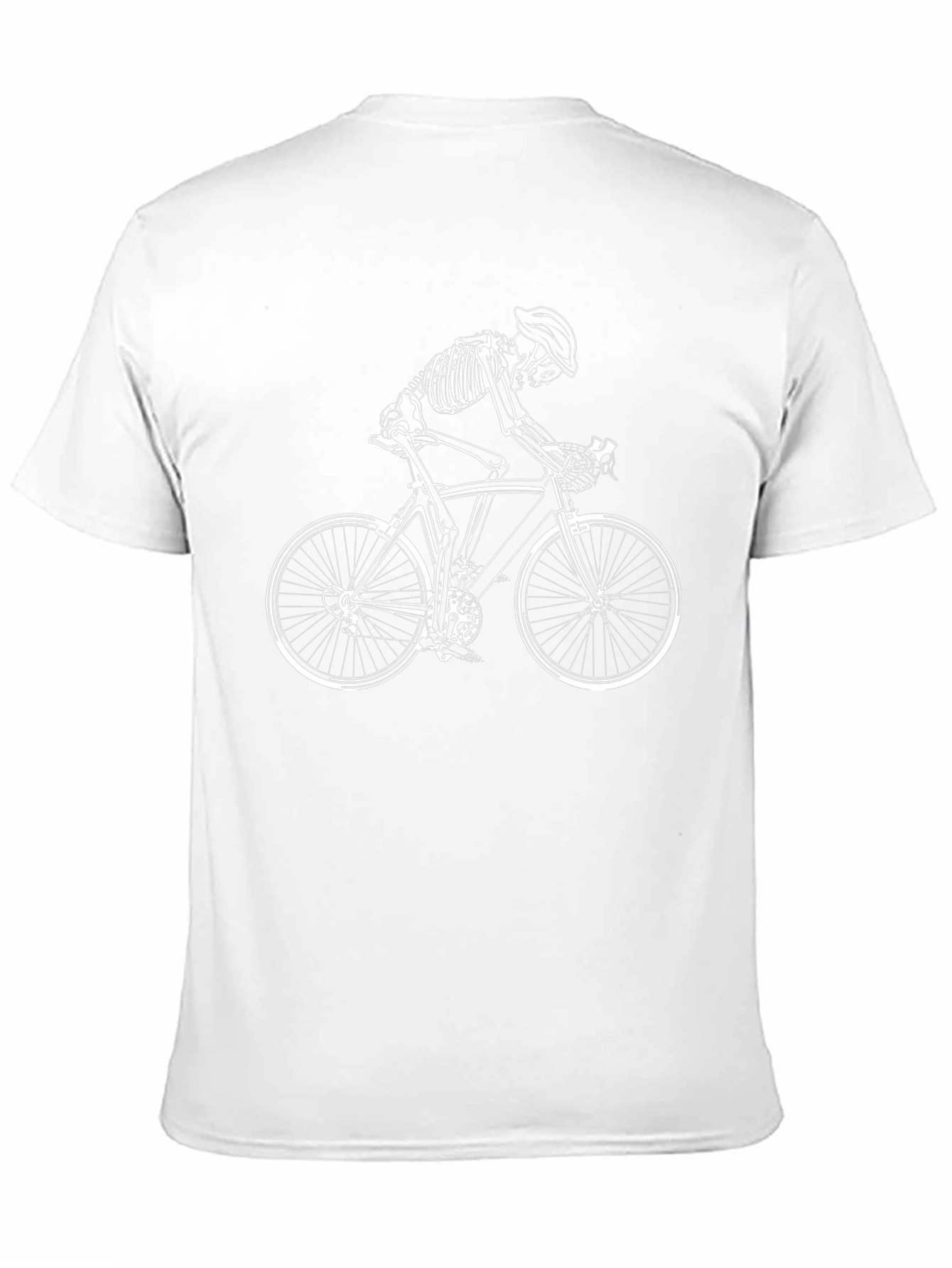 Skeleton Cyclist Graphic Tee - Black